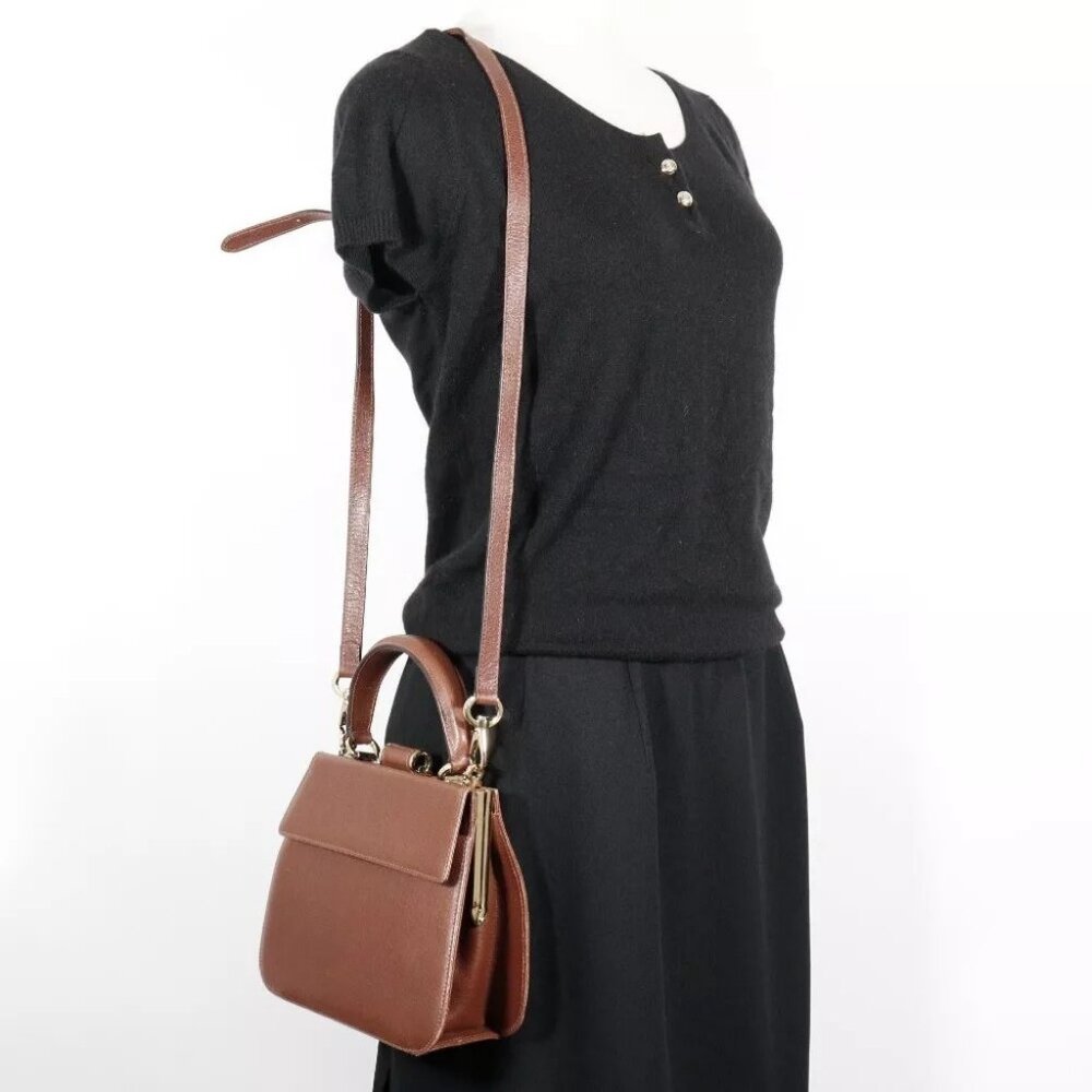 Salvatore Ferragamo 2WAYShoulder Handbag DK-216167 vintage Brown leather Women
